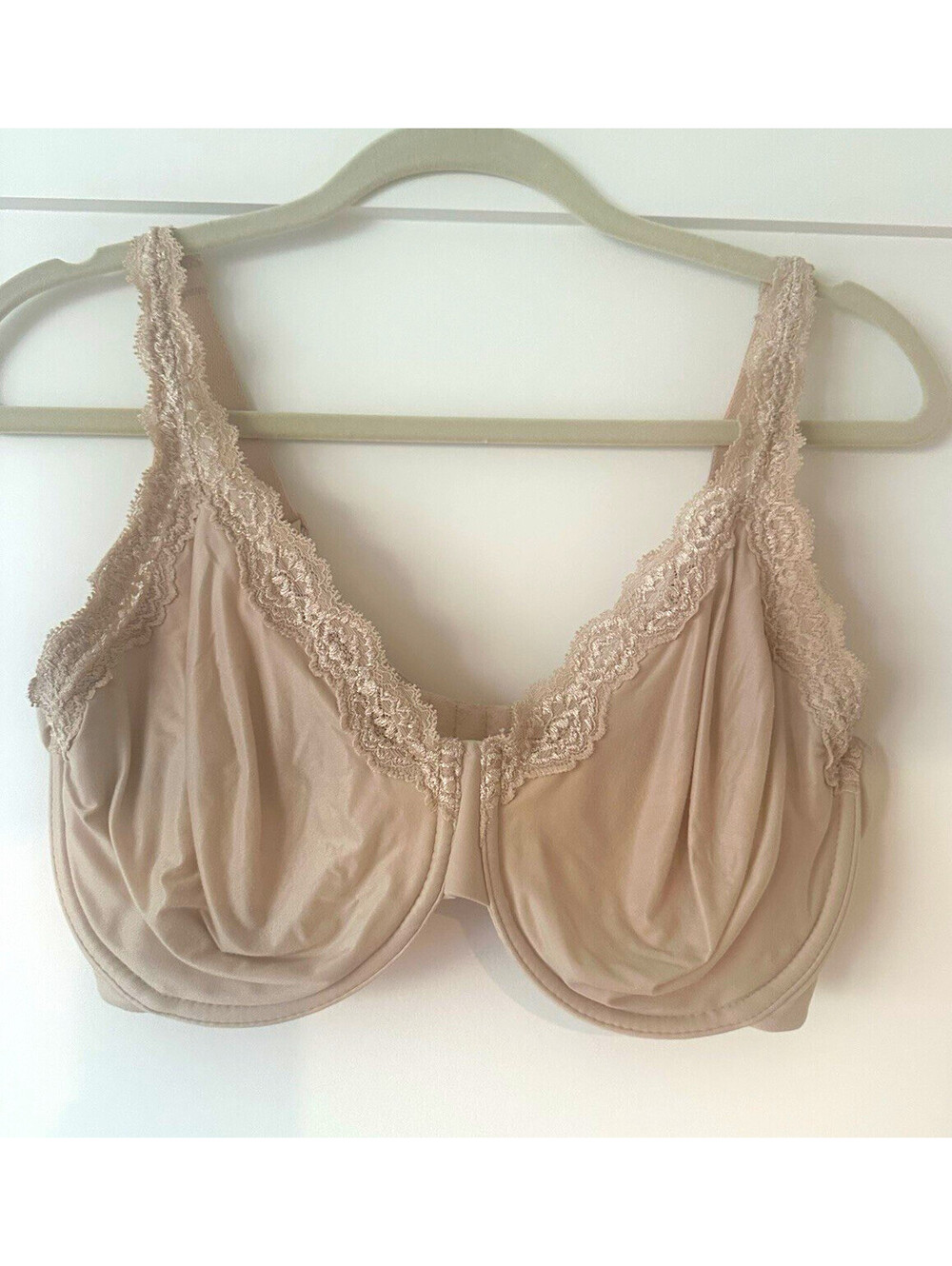 Wacoal Retro Chic Beige Lace Trim Underwired Full Coverage Bra 36G